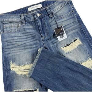 Hidden Jeans Bailey Slim Boyfriend‎ Womens 27 Distressed Ripped Frayed Hem NEW